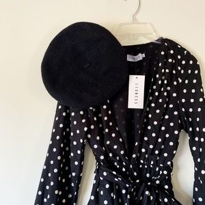 V-Neck Polka Dot Dress